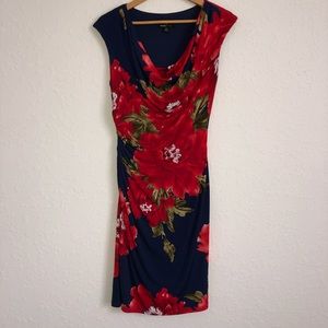 RONNI NICOLE red and navy dress